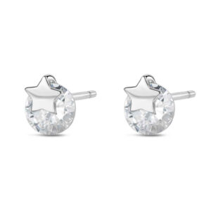 Pendientes Plata Circonita 5mm y Estrella