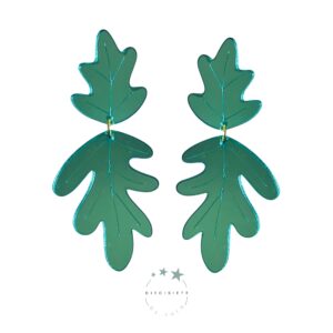 Pendientes Hojas de Otoño Verde
