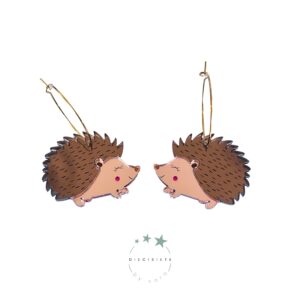 Pendientes Aro Erizos Sonrosados
