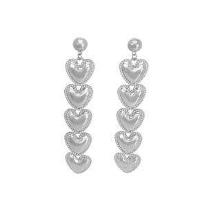 Pendientes Acero Corazones
