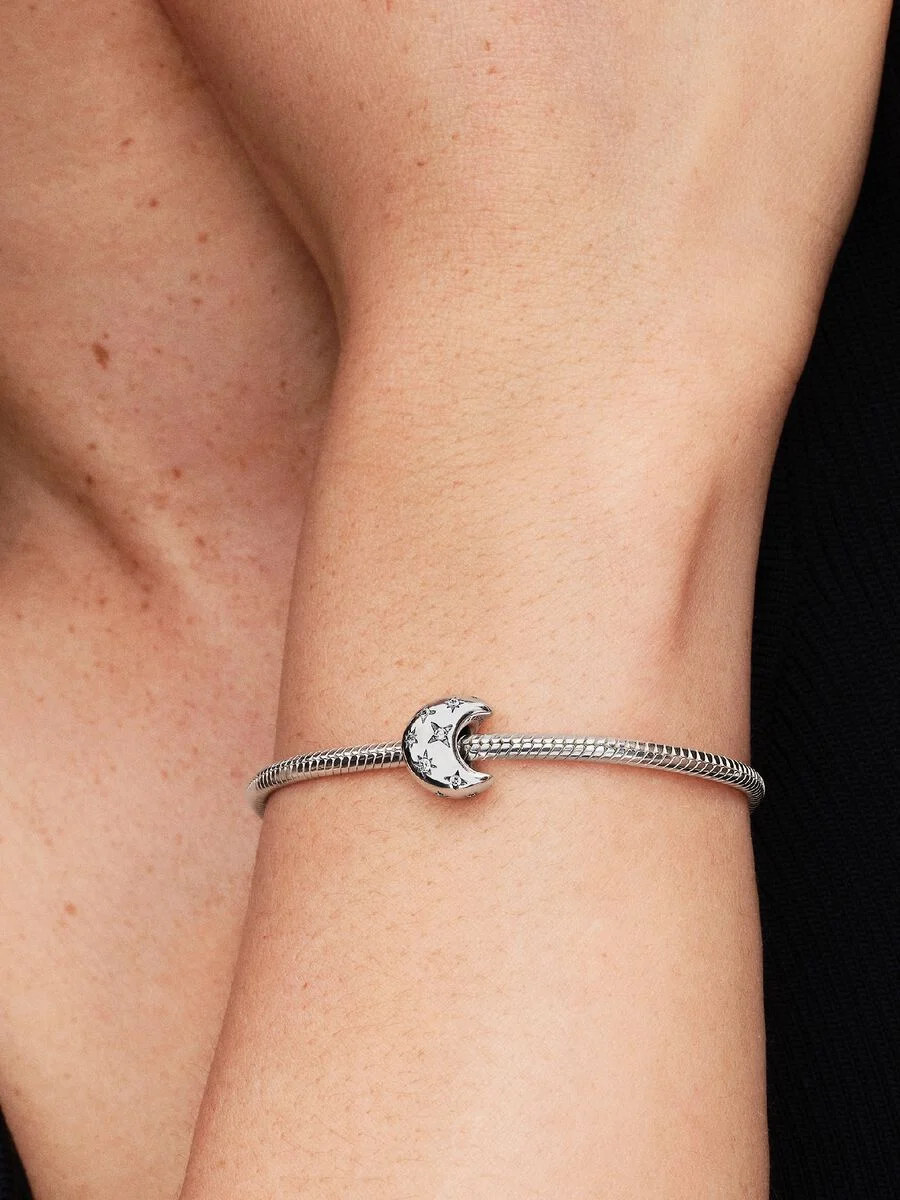 Charm Luna Creciente en Plata de Primera Ley 794254C01 - Imagen 5