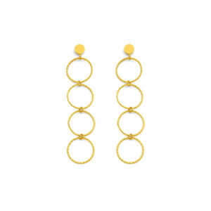 Pendientes Acero Dorado Circulos