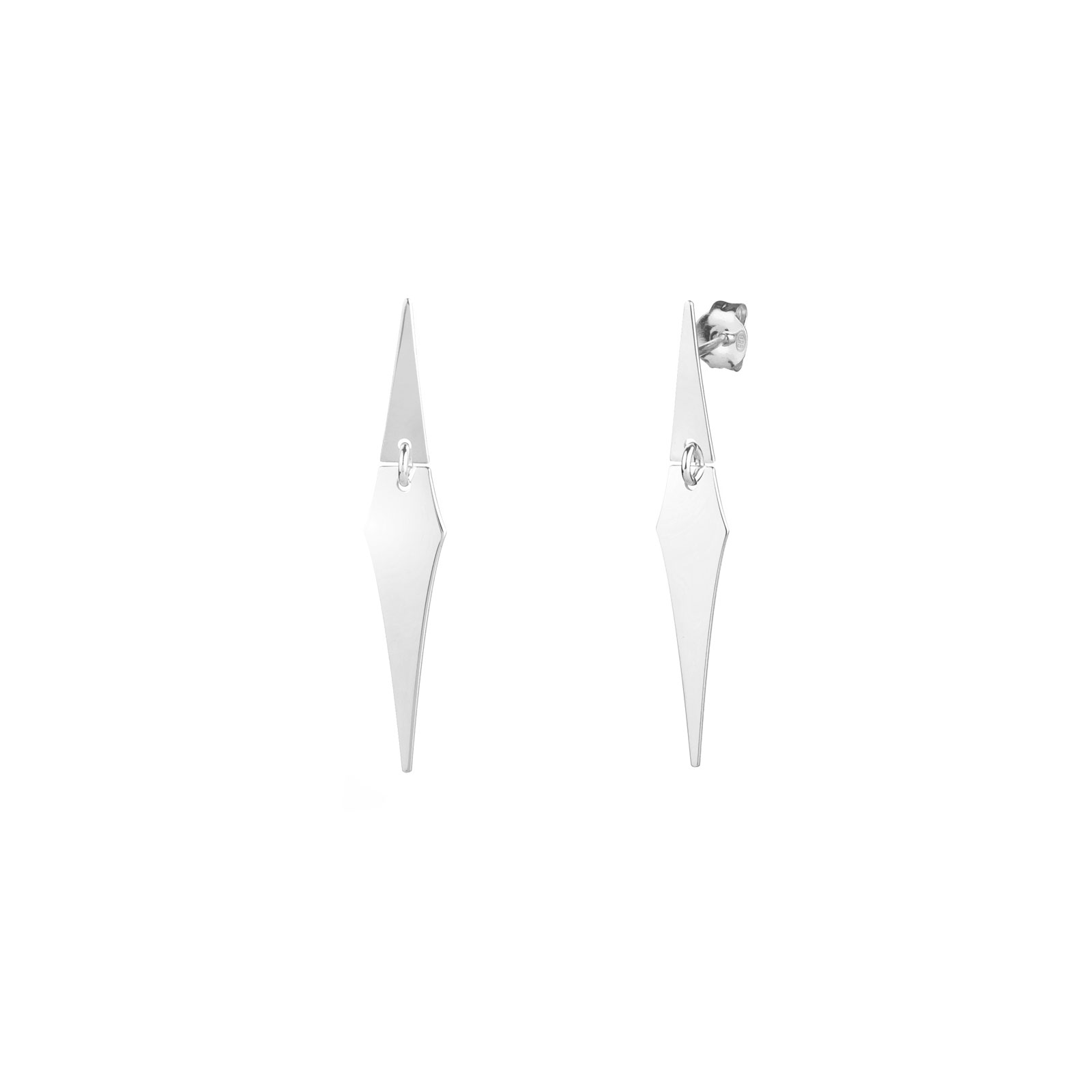 Pendientes Plata Largos Rombo