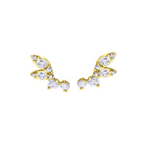 Pendientes Ethereal Leaf Oro Diamantes GB234OA