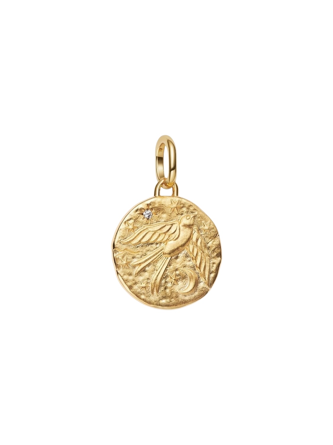 Charm Medallón Golondrina Recubrimiento en oro de 14k 764082C01