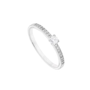 Anillo Oro Blanco Diamante GRN-101-016