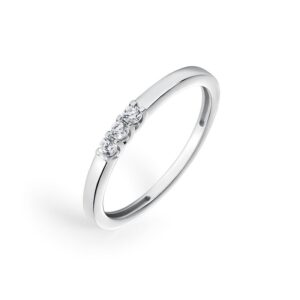 Anillo Oro Blanco 3 Diamantes GRN-101-280