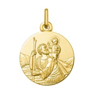 Medalla Oro Amarillo 18k San Cristobal