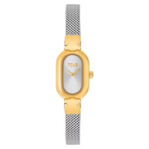 RELOJ ANALÓGICO JOYA CON BRAZALETE DE ACERO Y ACERO DORADO OVAL ICON 300014530