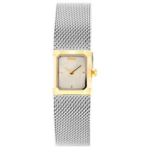 RELOJ ANALÓGICO CON BRAZALETE DE MALLA MILANESA DE ACERO Y ACERO DORADO MINI MESH 3000142100