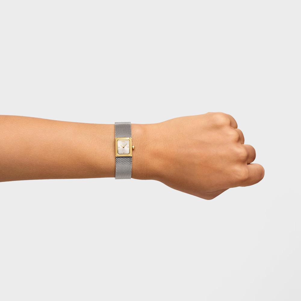 RELOJ ANALÓGICO CON BRAZALETE DE MALLA MILANESA DE ACERO Y ACERO DORADO MINI MESH 3000142100 - Imagen 7