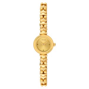 RELOJ ANALÓGICO CON BRAZALETE DE ACERO DORADO BOLD BEAR ROUND