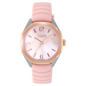 RELOJ BICOLOR ANALÓGICO CON MOVIMIENTO SUIZO, ESFERA DE NÁCAR Y CORREA DE CAUCHO ROSA TOUS NOW LADY 3000141600