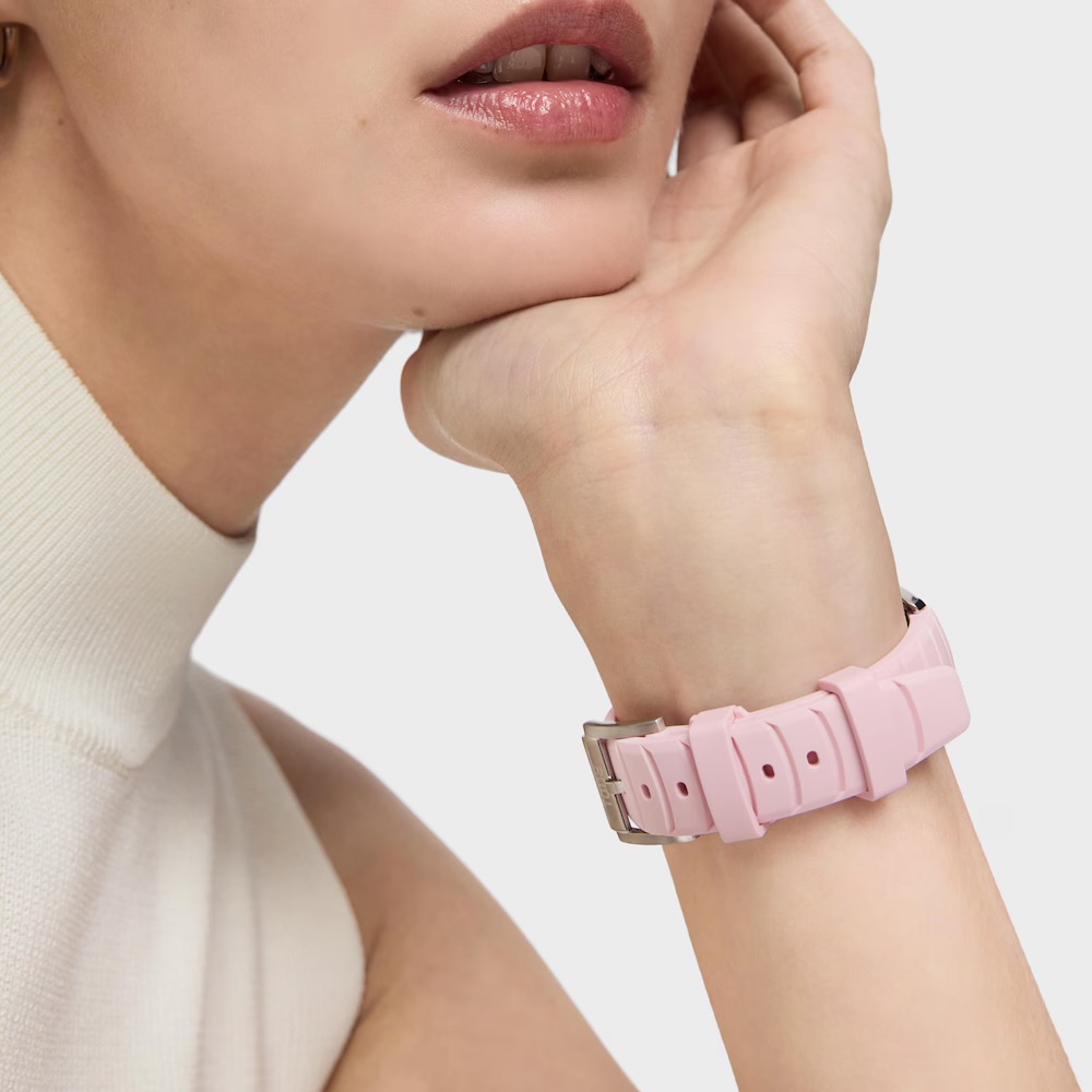 RELOJ BICOLOR ANALÓGICO CON MOVIMIENTO SUIZO, ESFERA DE NÁCAR Y CORREA DE CAUCHO ROSA TOUS NOW LADY 3000141600 - Imagen 5