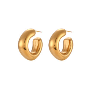 Pendientes Acero Dorado Ancho 27mm