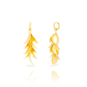 Pendientes Acero Dorado Petalos