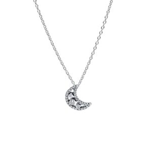 Collar Luna Brillante Plata de Primera Ley 394259C01