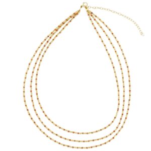 Collar Plata Dorada Triple Hesonita