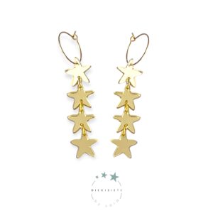 Pendientes Aro Estrellas Doradas ⭐️