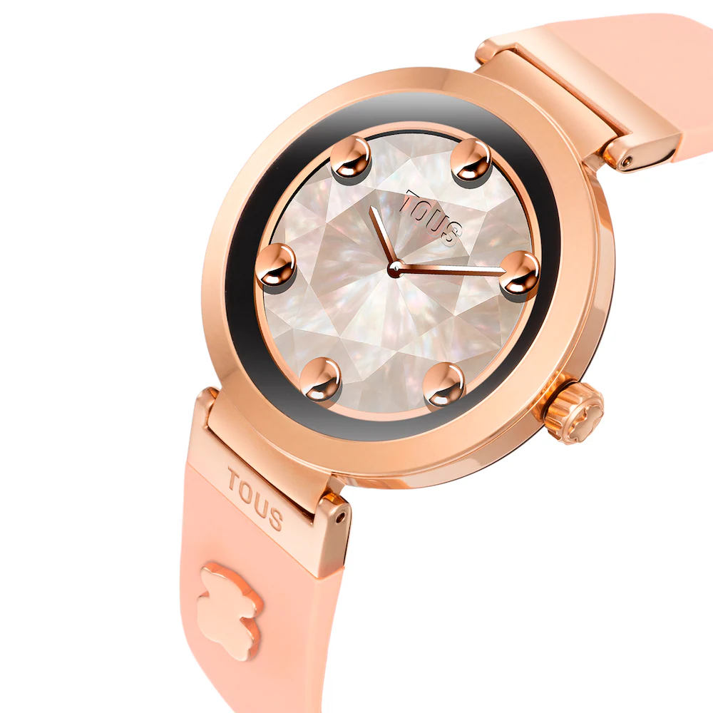 RELOJ SMARTWATCH CON CORREA NUDE Y MOTIVOS DE ACERO ROSADO S-CONNECT CHARMS 3000147800 - Imagen 2