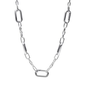Collar Cinco Eslabones Plata de primera ley 393861C00