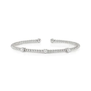 Pulsera Fashion Era Plata Semirigida con 3 Circonitas 242205 010