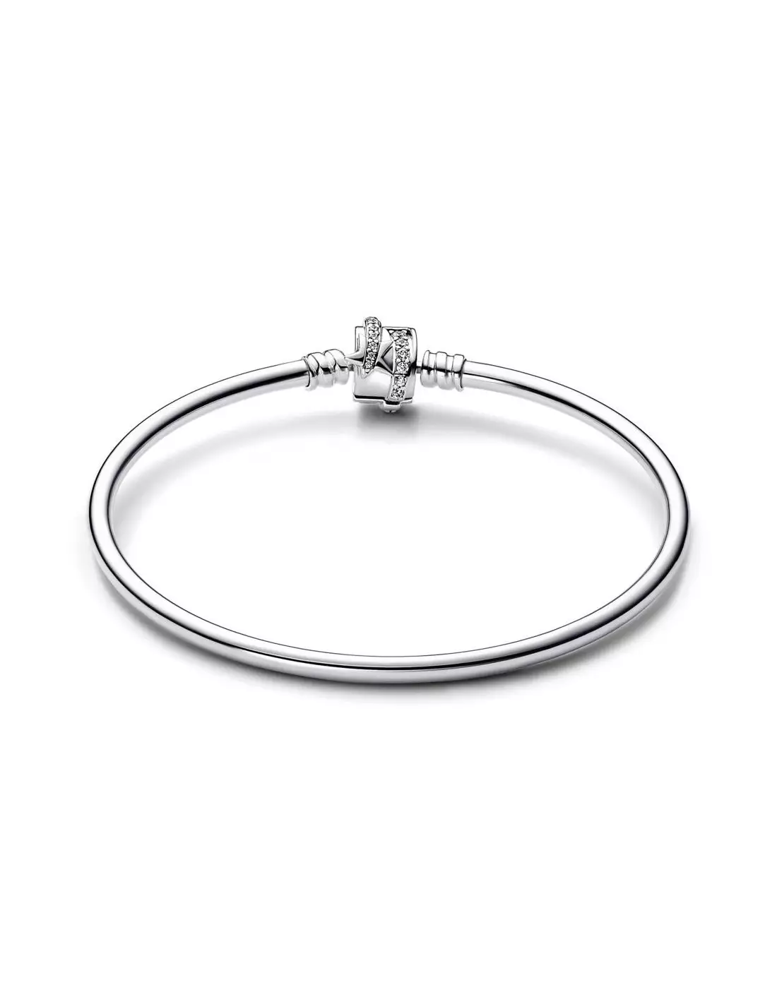 Pulsera Pandora con Cierre de Estrella y Circonitas Cubicas Transparentes en Plata de Ley 592733C01 - Imagen 2