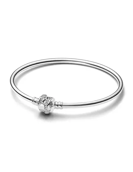 Pulsera Pandora con Cierre de Estrella y Circonitas Cubicas Transparentes en Plata de Ley 592733C01