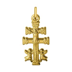 Colgante Cruz de Caravaca 20mm Oro Amarillo 18k