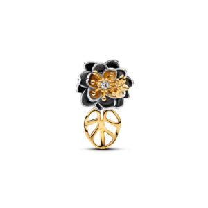 Charm Flor de Nenúfar Princesa Tiana de Disney 0.012 ct TW, Plata de primera ley, Recubrimiento en oro de 14k 764326C01
