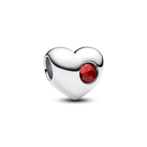 Charm Plata Corazón Gema Roja 794116C01