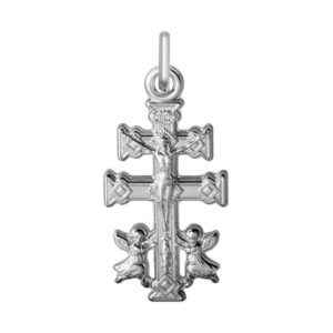 Colgante Cruz de Caravaca 20mm Plata de ley
