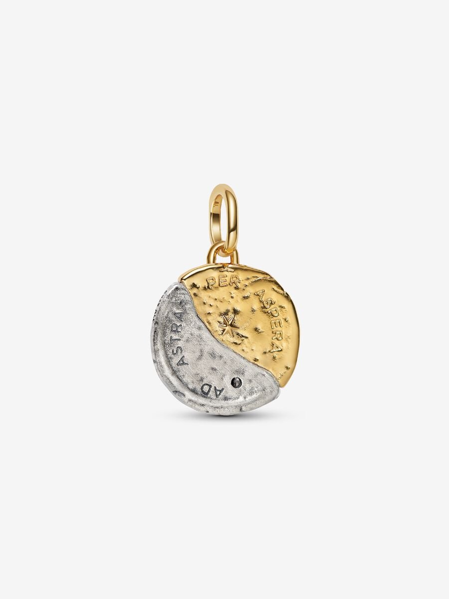 Charm Medallón Sol y Luna Plata de Primera Ley y Recubrimiento en Oro de 14k 763977C01 - Imagen 5