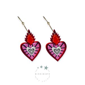 Pendientes Aro Corazón Llameante