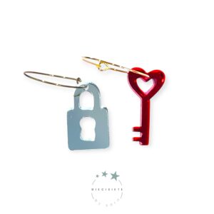 Pendientes Aro Candado y llave Grande