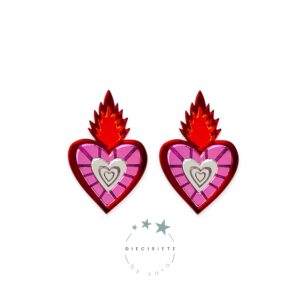 Pendientes Corazón Llameante