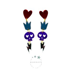 Pendientes love Reina Skull