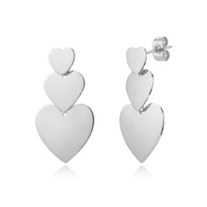 Pendientes Acero 3 Corazones