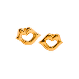 Pendientes Acero Dorado Kiss
