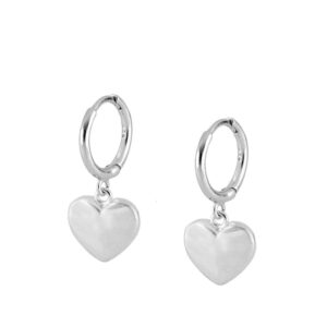 Pendientes Plata Aro con Corazón