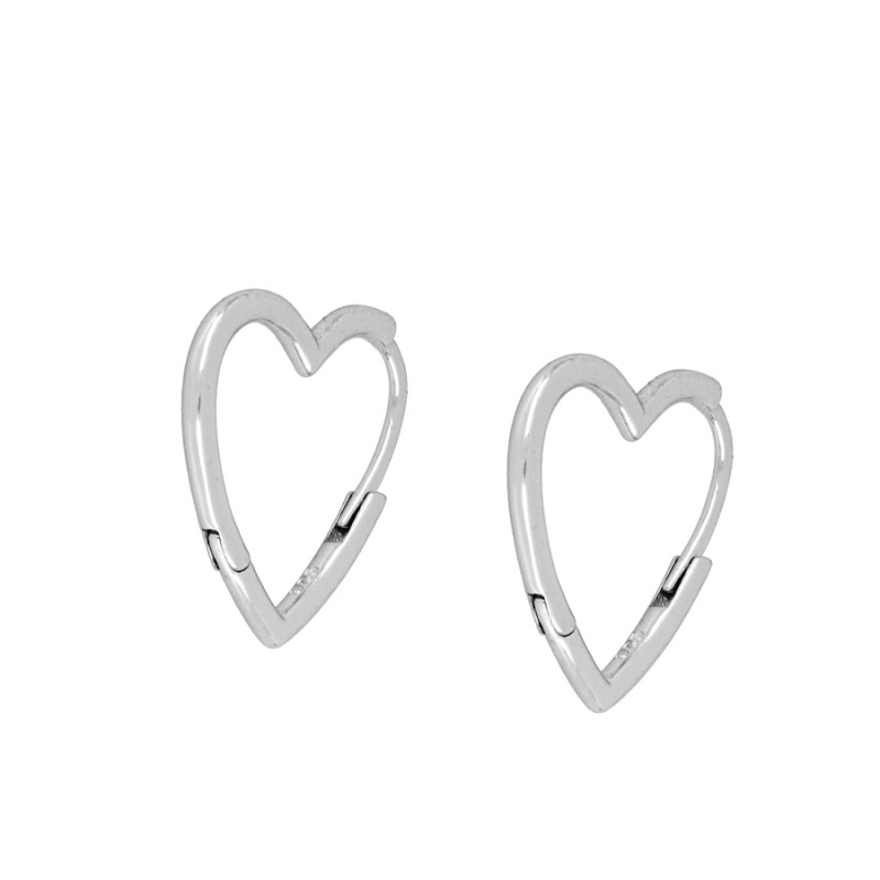 Pendientes Plata Aro Corazón