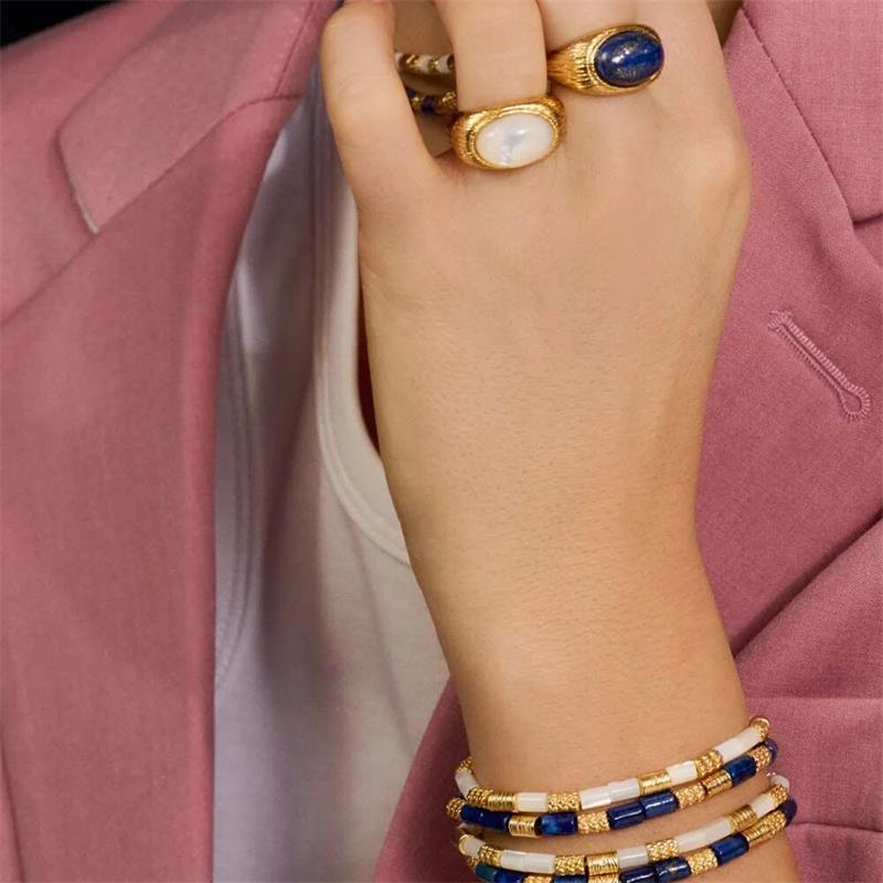 Pulsera Agatha Paris Petra Baño Oro y Lapislázuli 02480306-226-TU - Imagen 3