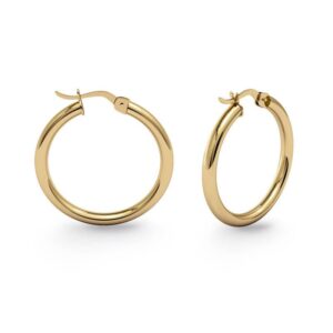 Pendientes Aro Oro 18k Click 20x2mm
