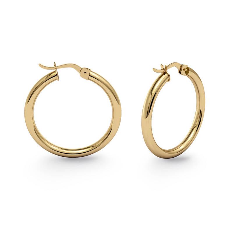 Pendientes Aro Oro 18k Click 20x2mm