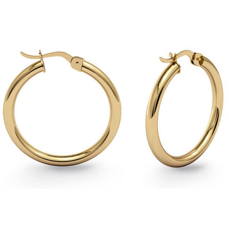 Pendientes Aro Oro 18k Click 34x2mm