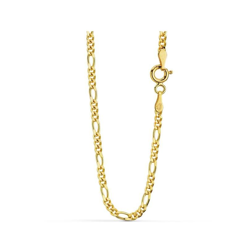 Cadena Oro Amarillo 18k Alterna 40cm Maciza