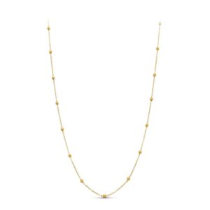 Cadena Oro Amarillo 18k Bolitas 40cm