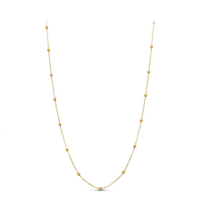 Cadena Oro Amarillo 18k Bolitas 40cm