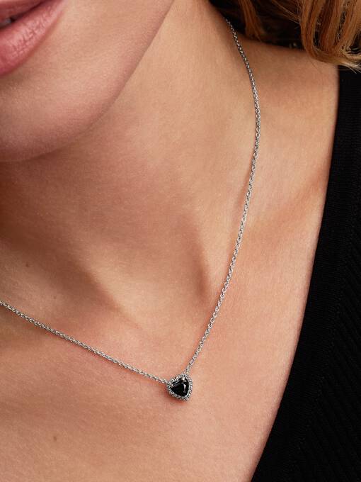 Collar Corazón en Relieve Plata de ley 398425C03 - Imagen 2
