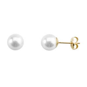 Pendientes Perla Cultivada 7mm Oro 18k